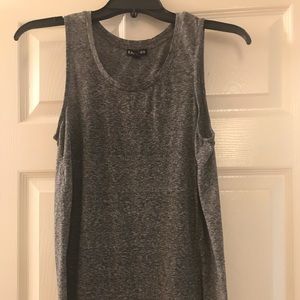 Express Women’s Gray Hi-Lo Muscle Tank Top